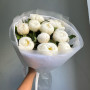 11 белых пионов